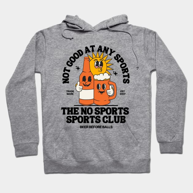 The no sports sports club, not good at any sports Hoodie by Teessential